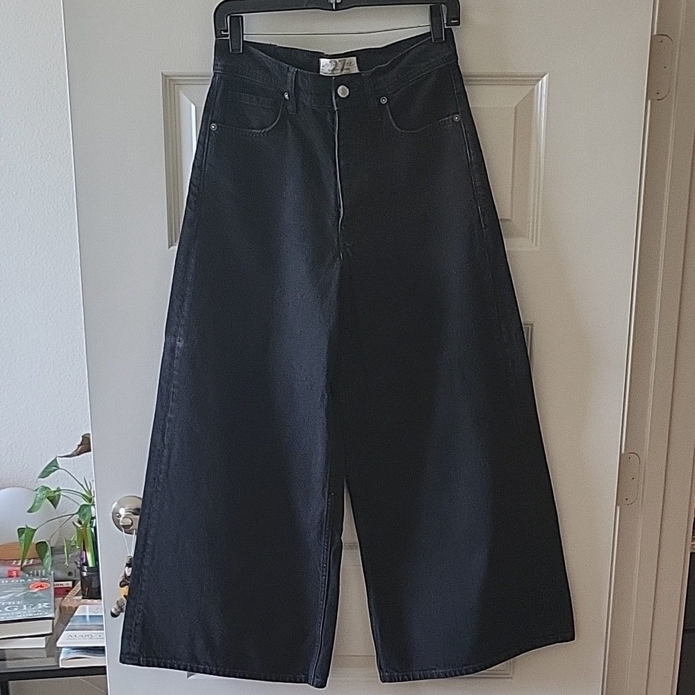 Free People Wide Leg Crop Jeans Sz 27